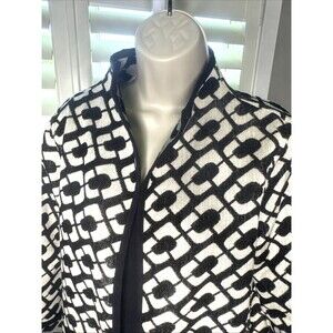 WINDING RIVER open Jacket LARGE Geometric Boutique Upscale Luxe Blazer Jacket